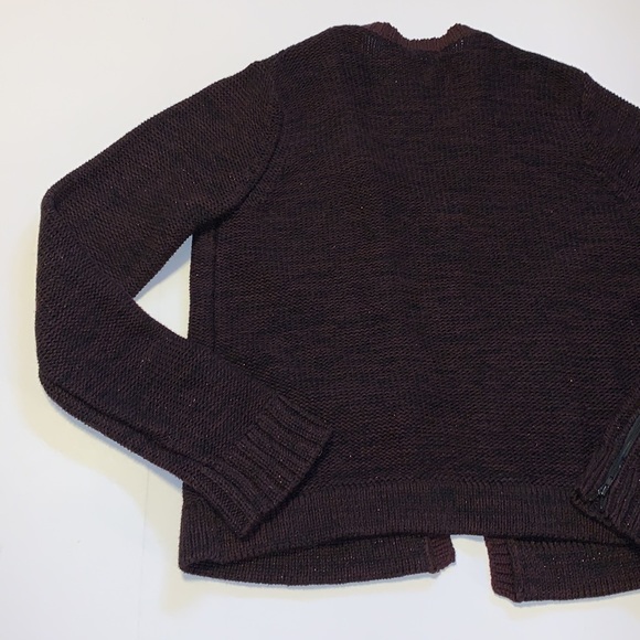 🆕 RW & Co Maroon and Black Sparkly Open Front Cardigan - Women’s Size XL - Picture 3 of 6